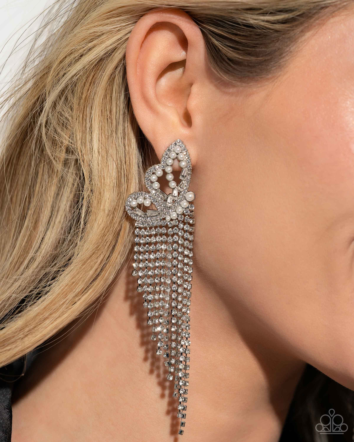 Aerial Accent White Post Earring